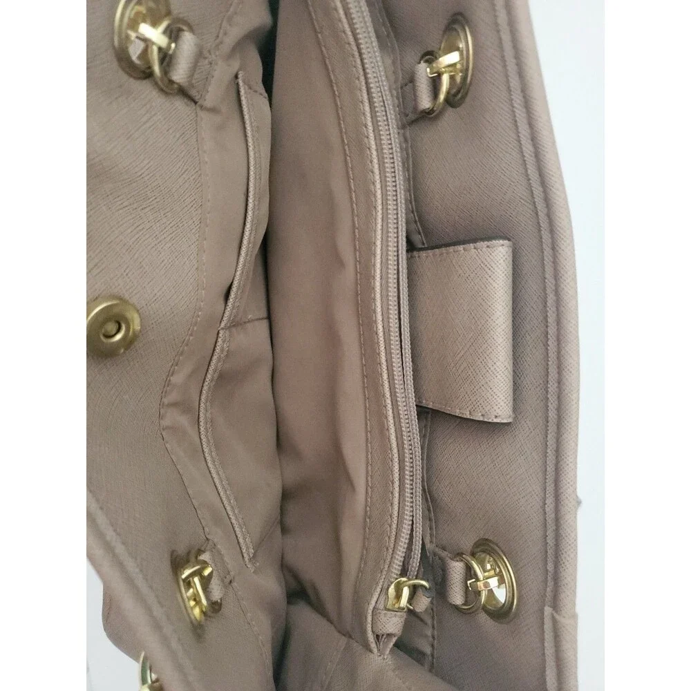 Liz Claiborne Black Leather Purse Gold Accents
